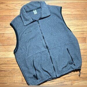 Vintage Columbia Grey Fleece Vest Men’s Large